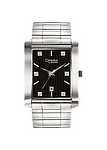 Caravelle 43D003 Men's Black Face Stainless Steel Bracelet Watch