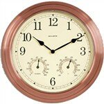 Acu-Rite 14 Copper Time & Temp Combo Clock -door/Outdoor Tritan 00919
