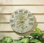 Whitehall Moss Green Sumac Thermometer Clock - 01799