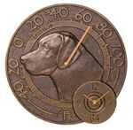 Whitehall 14 Labrador Thermometer Clock Antique Copper French Bronze